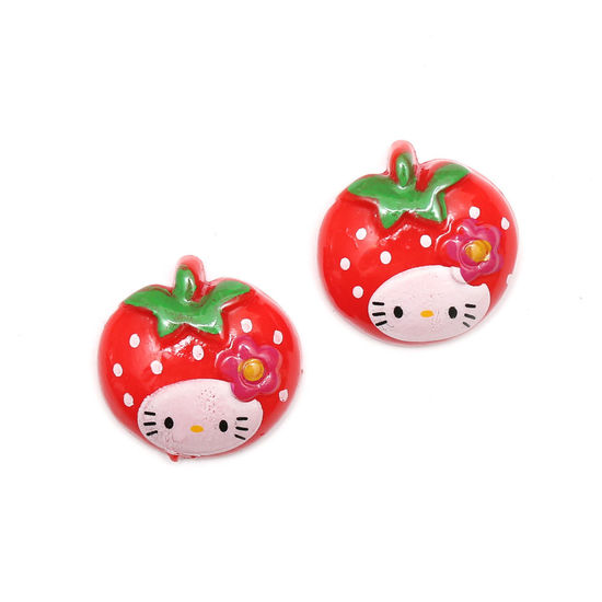 Rote Erdbeeren mit Katzenkopf