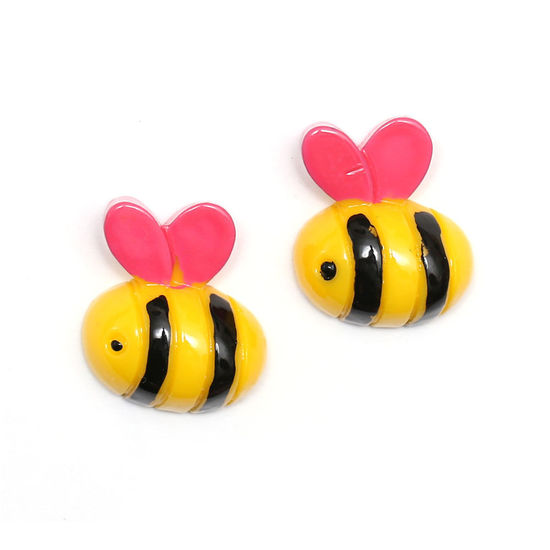 Biene mit rosa Flügeln