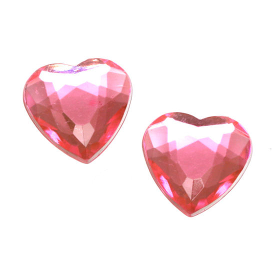 Facettierte Herzen aus Acryl in pink