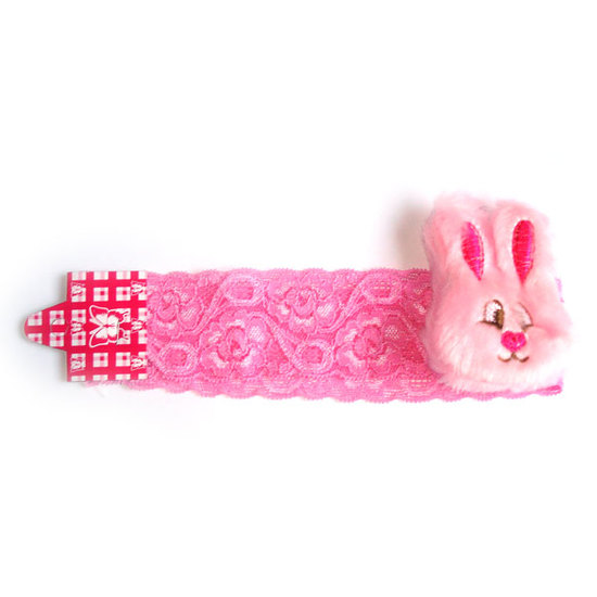Rosa Häschen auf rosa Spitzenhaarband