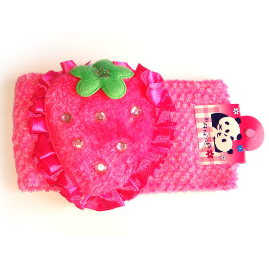 Rosa Haarband mit rosa Erdbeere
