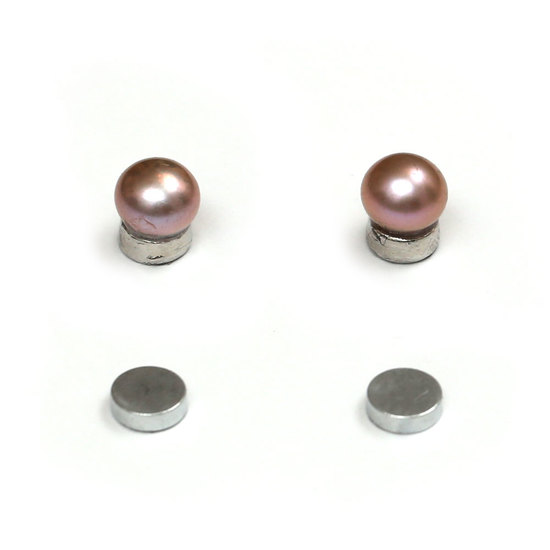 Lavenderfarbene Perlen aus Süßwasserkultur in button Form, 7-7,5mm, Qualität AA