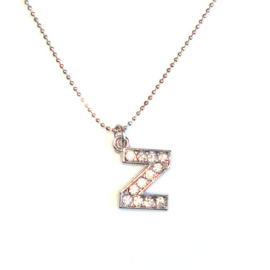 Initiale "Z" Pendant Halskette mit Zi